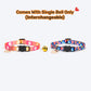 HUFT Meowvelous Cat Collar - Pink & Royal Blue - Heads Up For Tails