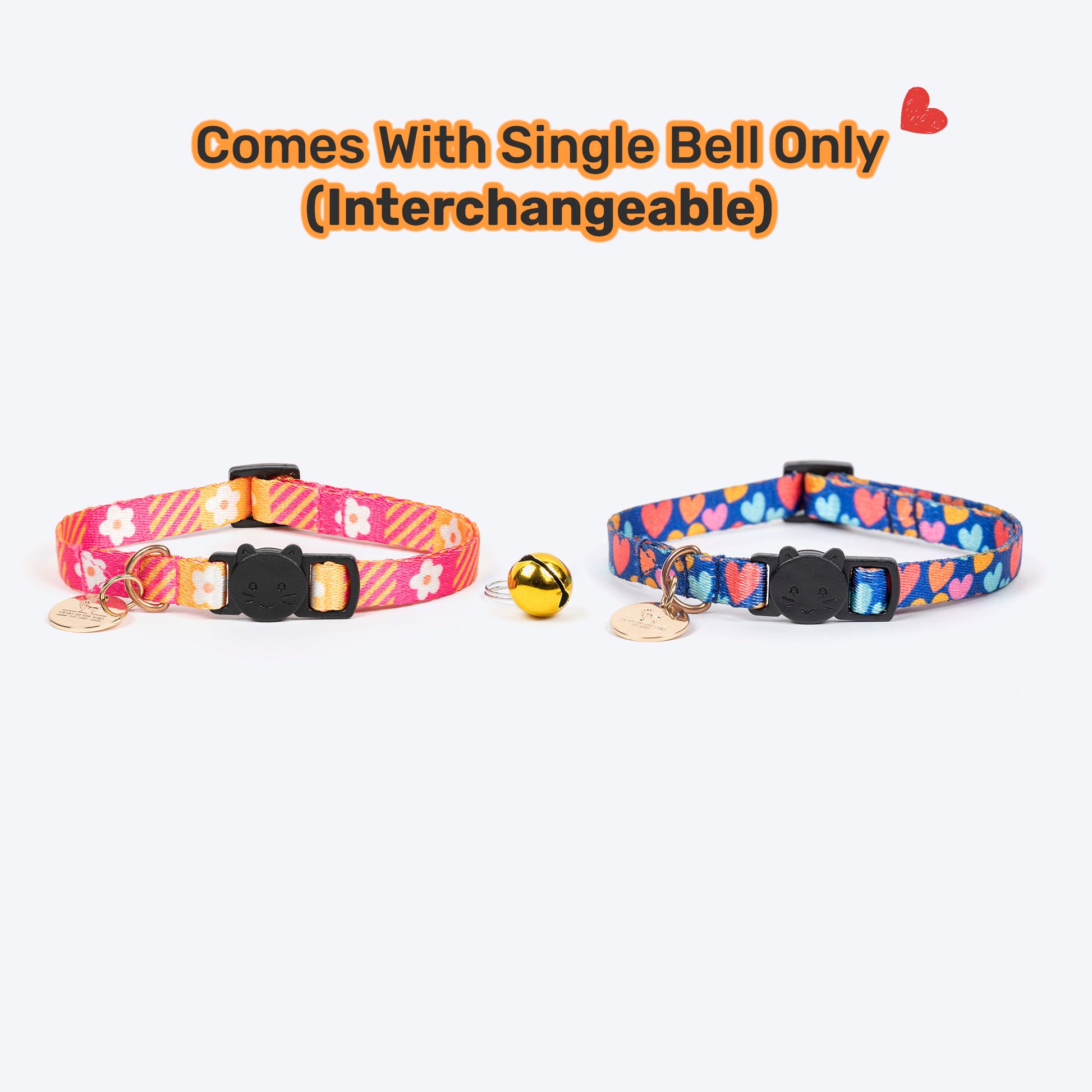 HUFT Meowvelous Cat Collar - Pink & Royal Blue - Heads Up For Tails