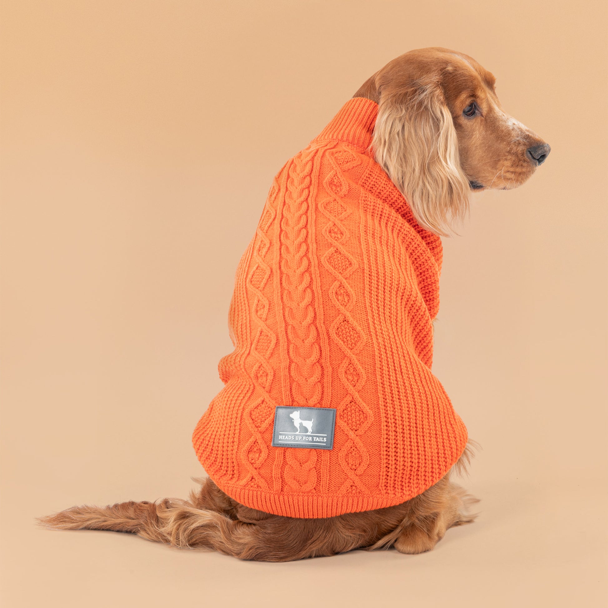 HUFT Winter Spice Sweater For Dog - Orange - Heads Up For Tails