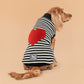 HUFT Sweetheart Stripe Sweater For Dog - Black & White - Heads Up For Tails