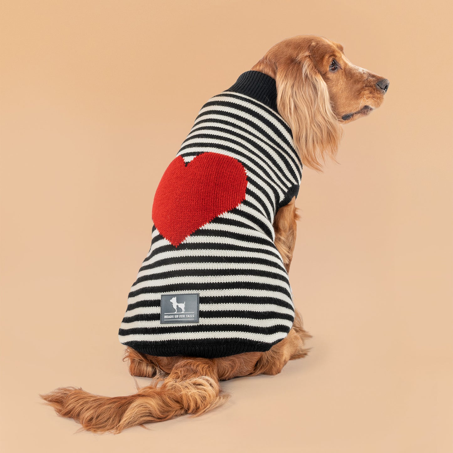 HUFT Sweetheart Stripe Sweater For Dog - Black & White - Heads Up For Tails