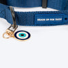 HUFT No Nazar Charm Collar Insert For Dog & Cat - Blue - Heads Up For Tails