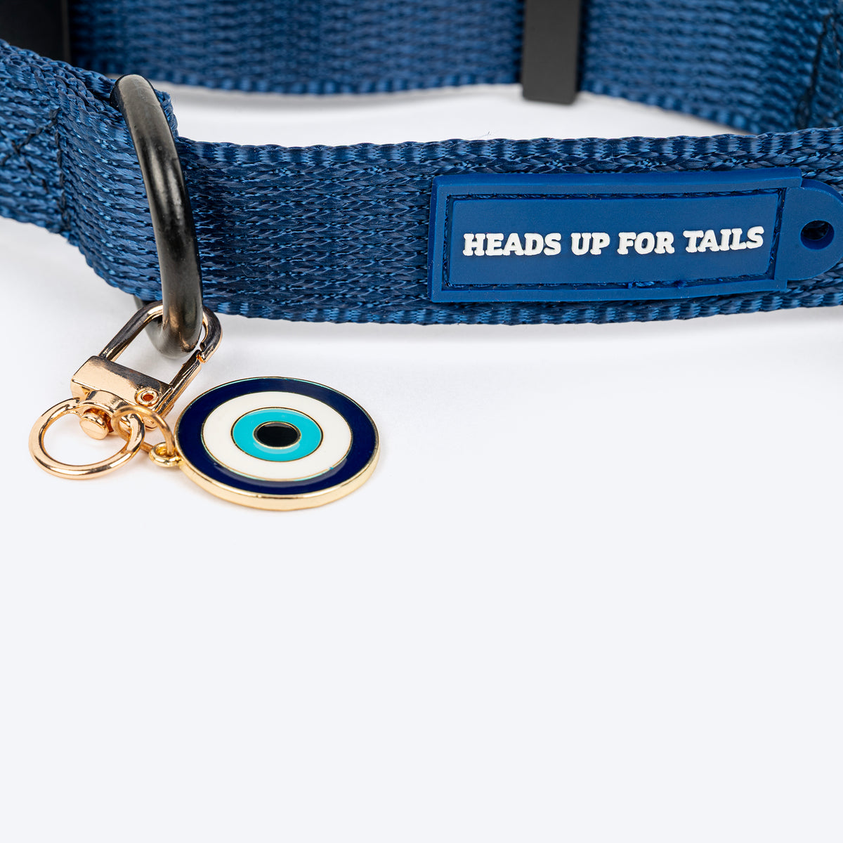 HUFT No Nazar Charm Collar Insert For Dog & Cat - Blue - Heads Up For Tails