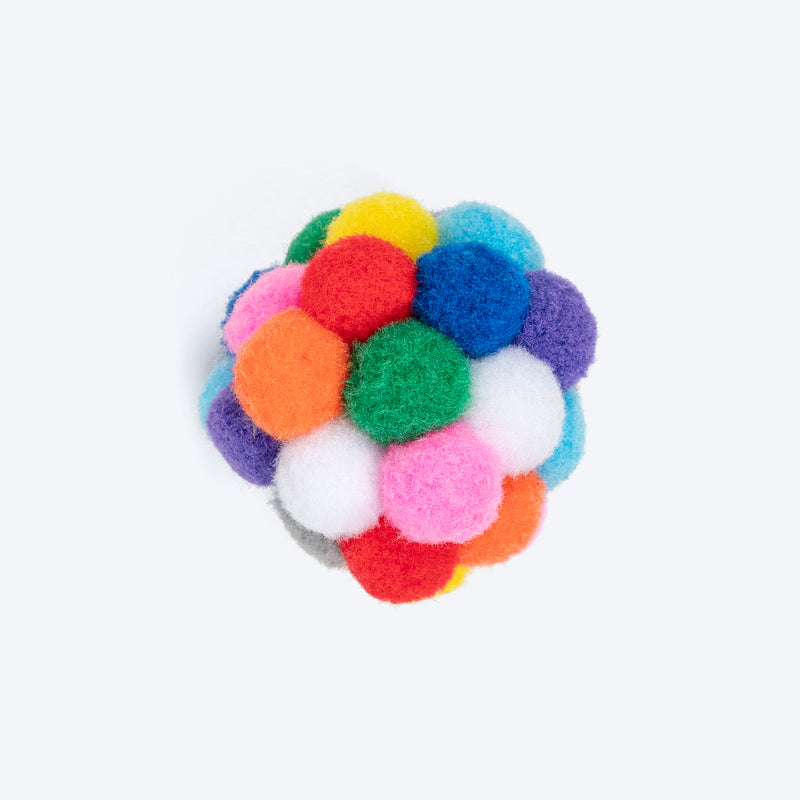 TLC Plush Ball Interactive Toy For Cat - Multicolor - Heads Up For Tails