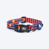 HUFT Playstripes Collar For Dog - Rust & Navy - Heads Up For Tails