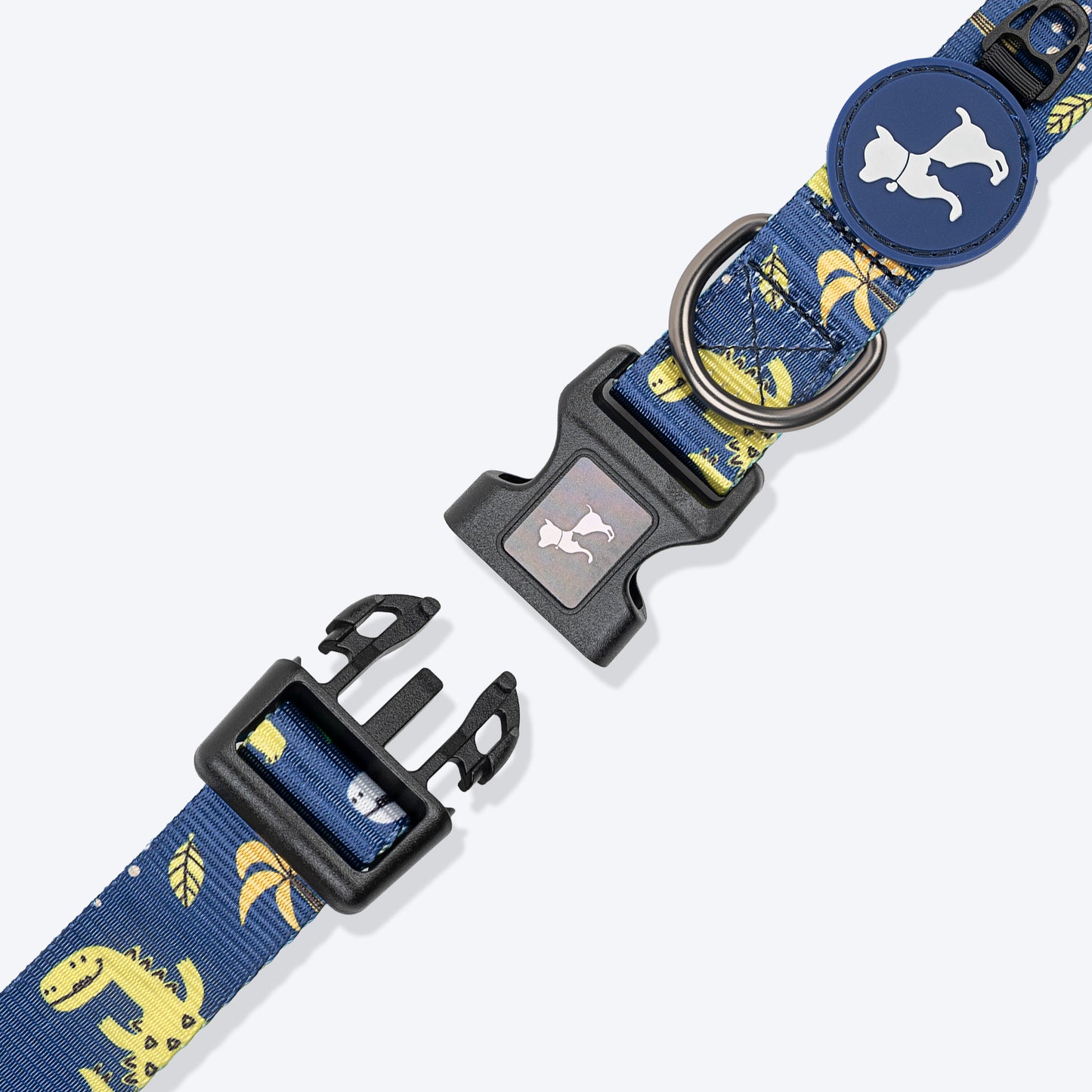 HUFT Dino Land Collar For Dog - Blue - Heads Up For Tails