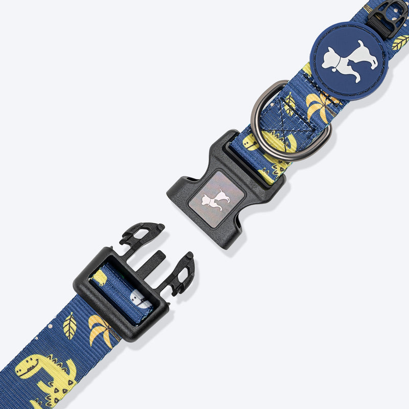 HUFT Dino Land Collar For Dog - Blue - Heads Up For Tails