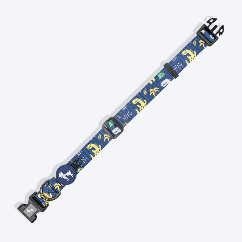 HUFT Dino Land Collar For Dog - Blue - Heads Up For Tails