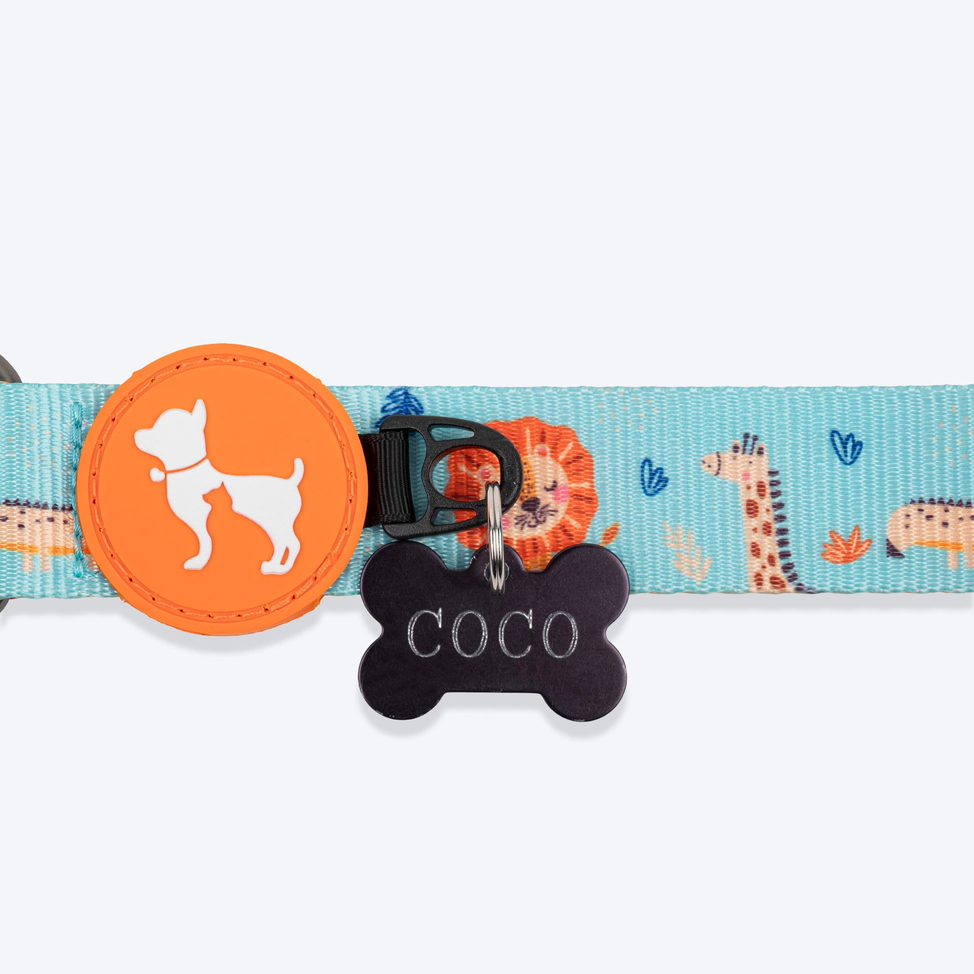 HUFT Jungle Safari Collar For Dog - Mint Green - Heads Up For Tails