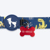 HUFT Dino Land Collar For Dog - Blue - Heads Up For Tails