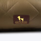 HUFT Fluff & Puff Quilted Lounger Dog Bed - Olive Green - Heads Up For Tails