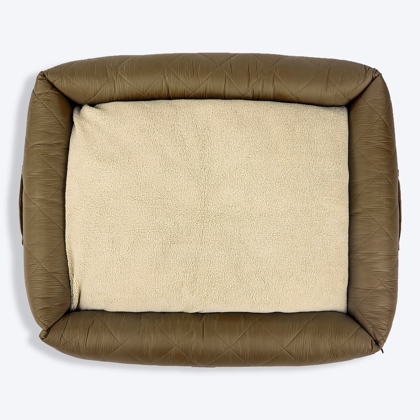 HUFT Fluff & Puff Quilted Lounger Dog Bed - Olive Green - Heads Up For Tails