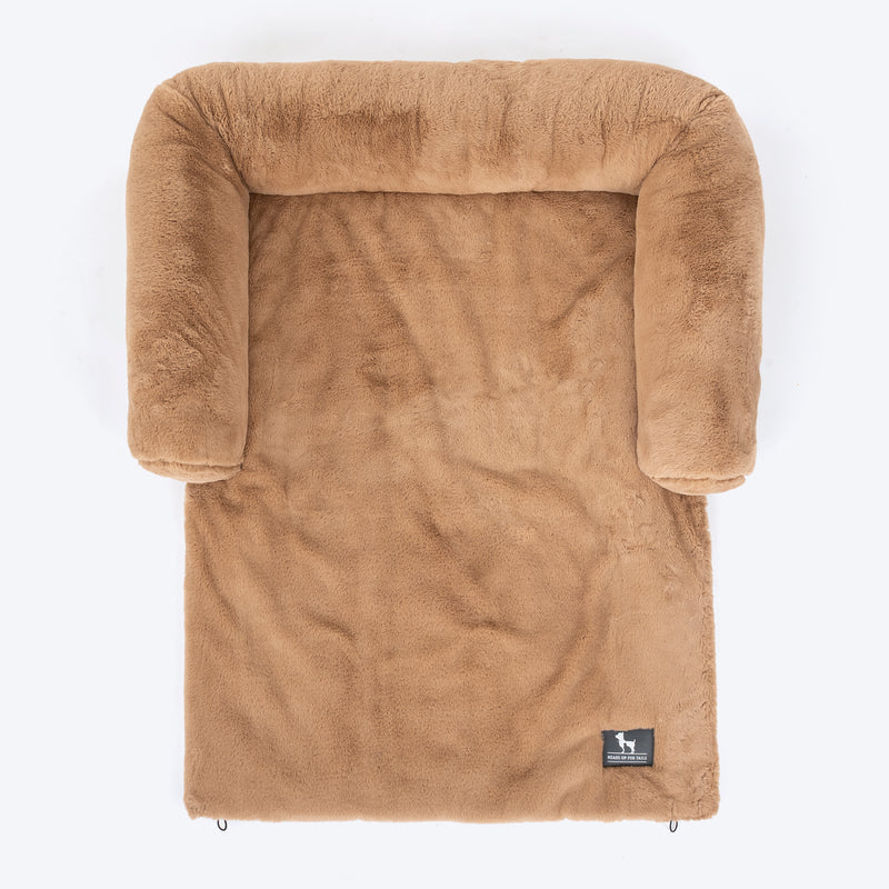 HUFT Fluffy Dreams Sofa Protector For Dogs - Brown (Made To Order) - Heads Up For Tails
