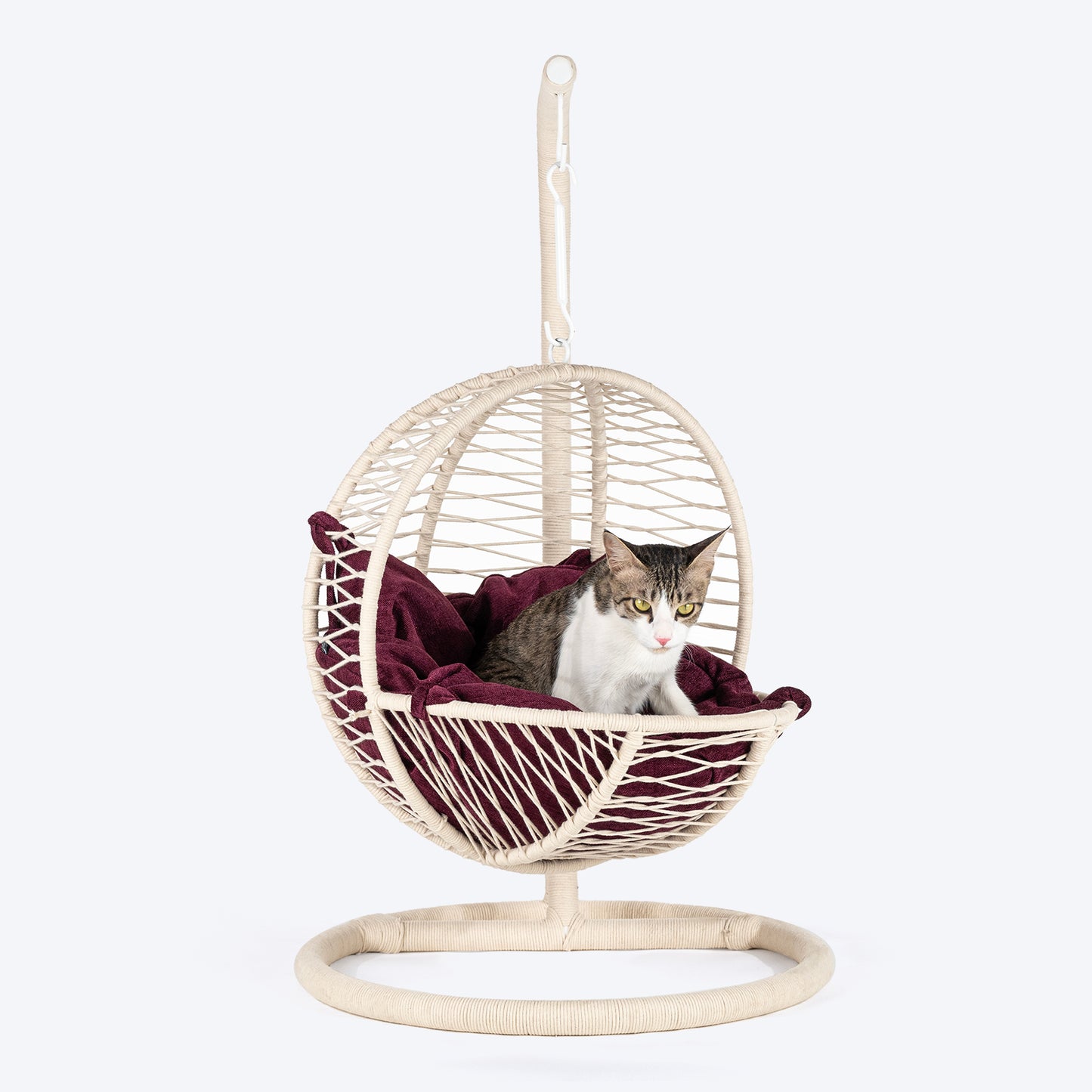 HUFT Purrfect Hanging Bed With Cushion For Cat & Puppy - White