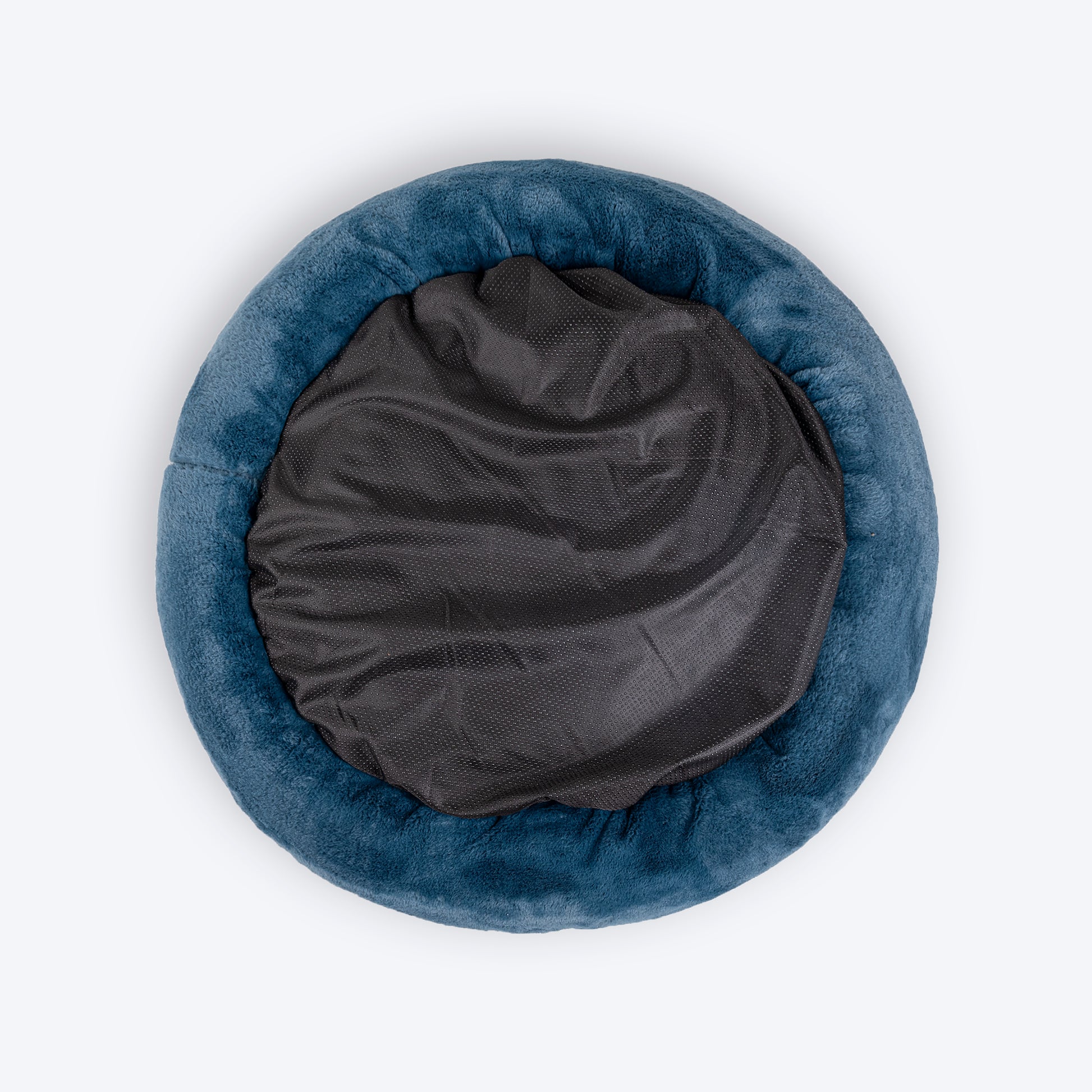 HUFT Furry Donut Pet Bed - Navy Blue - Heads Up For Tails