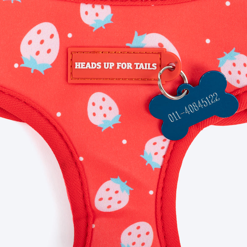 HUFT Berry Bliss Adjustable Harness For Dog - Red - Heads Up For Tails