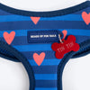 HUFT Striped Love Adjustable Harness For Dog - Navy - Heads Up For Tails