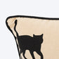 HUFT Whisker Love Printed Cushion For Pet Lovers - Beige & Black
