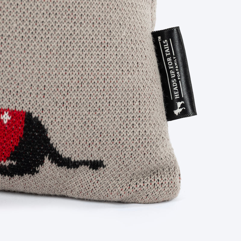 HUFT Winter Woofs Cushion for Pet Lovers - Heads Up For Tails