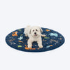 HUFT Jungle Dreams Round Mat For Dog - Blue - Heads Up For Tails
