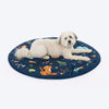 HUFT Jungle Dreams Round Mat For Dog - Blue - Heads Up For Tails