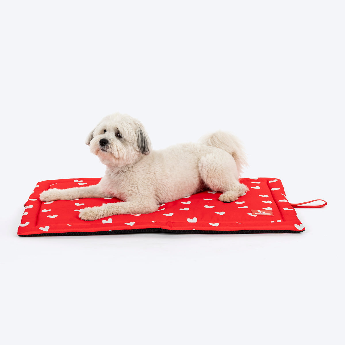 HUFT Sweethearts Flat Mat For Dog - Red - Heads Up For Tails