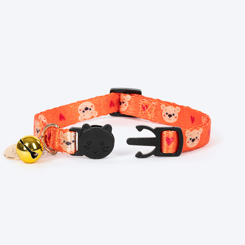 HUFT Meowvelous Collar For Cat - Orange & Red - Heads Up For Tails