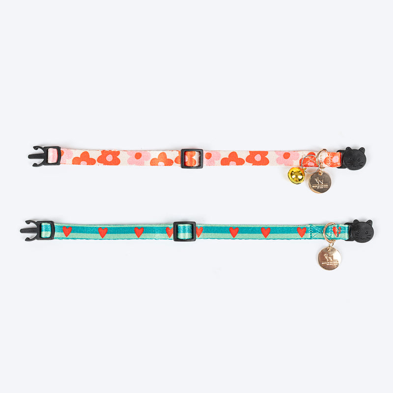 HUFT Meowvelous Collar For Cat - Multicolor & Green - Heads Up For Tails