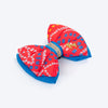 HUFT Festive Bandhej Bling Dog Bow Tie - Pink & Blue - Heads Up For Tails