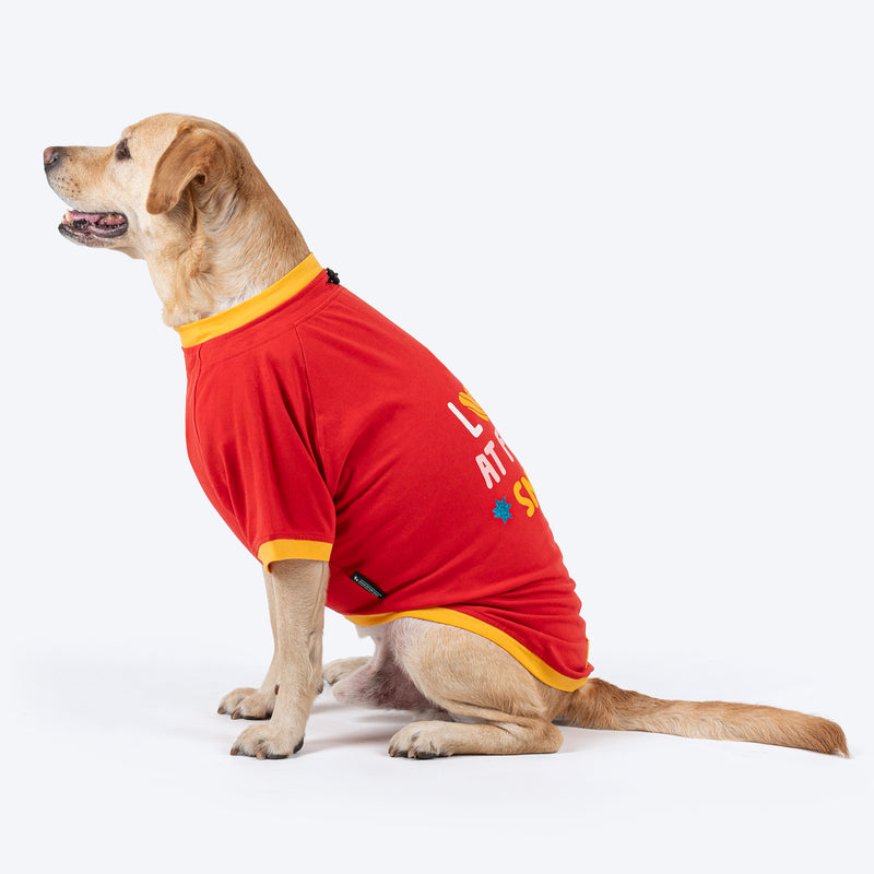 HUFT Love At First Sniff T-Shirt For Dog - Red - Heads Up For Tails