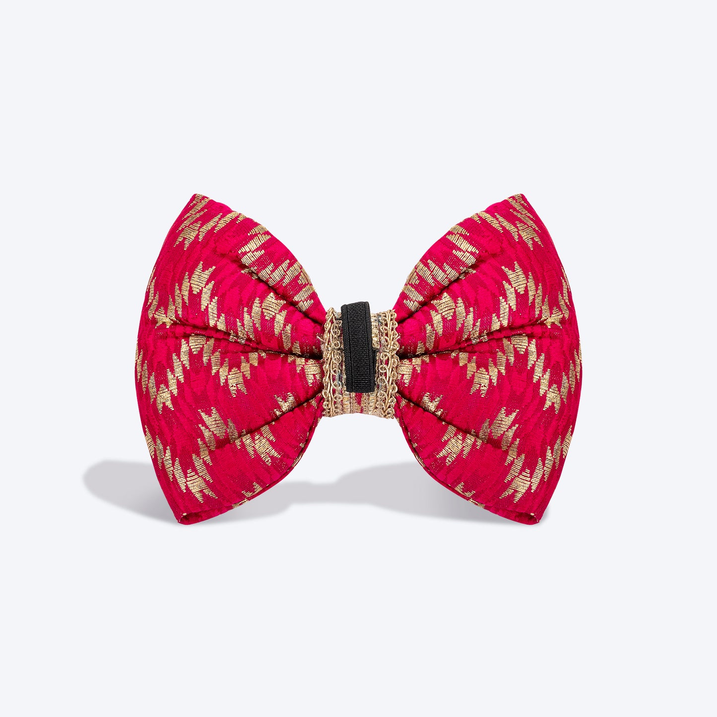 HUFT Festive Desi Glam Dog Bow Tie - Royal Pink - Heads Up For Tails