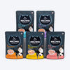 Meowsi by HUFT Tuna & Shrimp in Broth Cat Wet Food, 80 gm, complete meal with vitamins and minerals, grain-free.