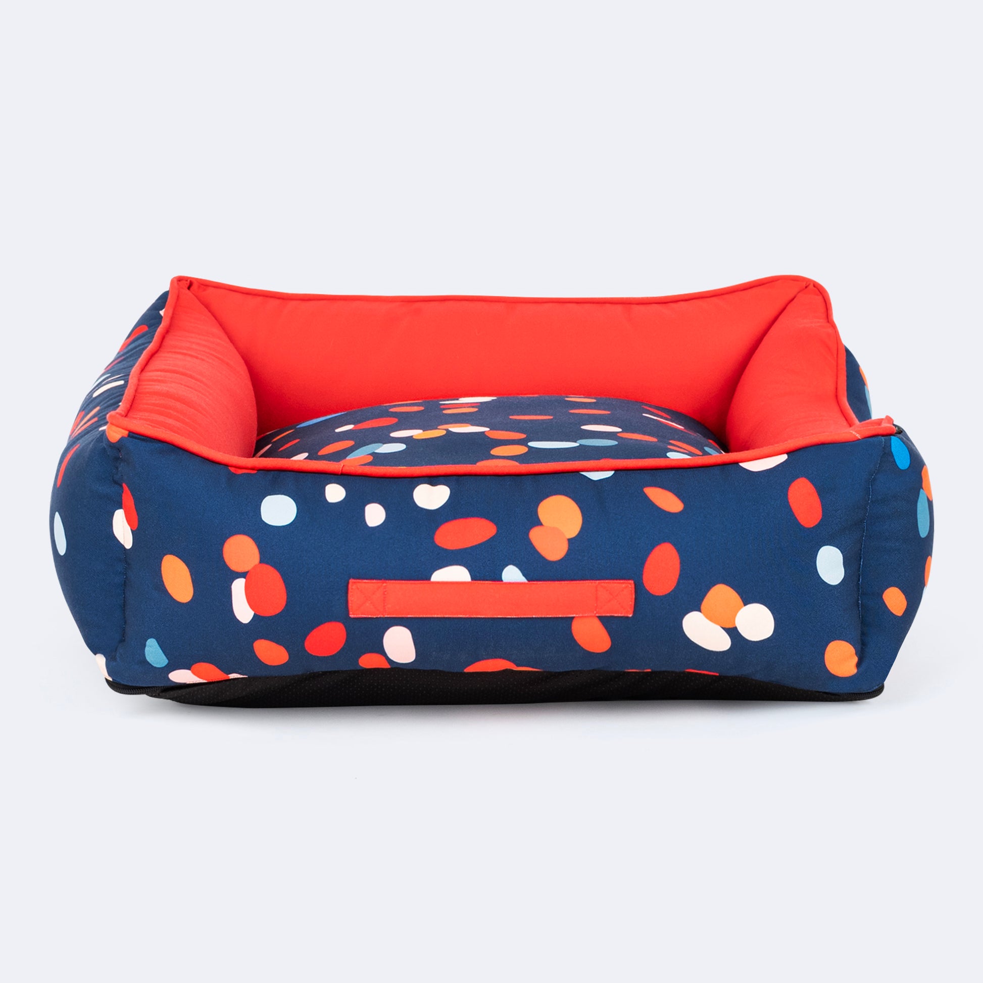 HUFT Colour Pop Personalised Lounger Bed For Dog - Navy Blue - Heads Up For Tails