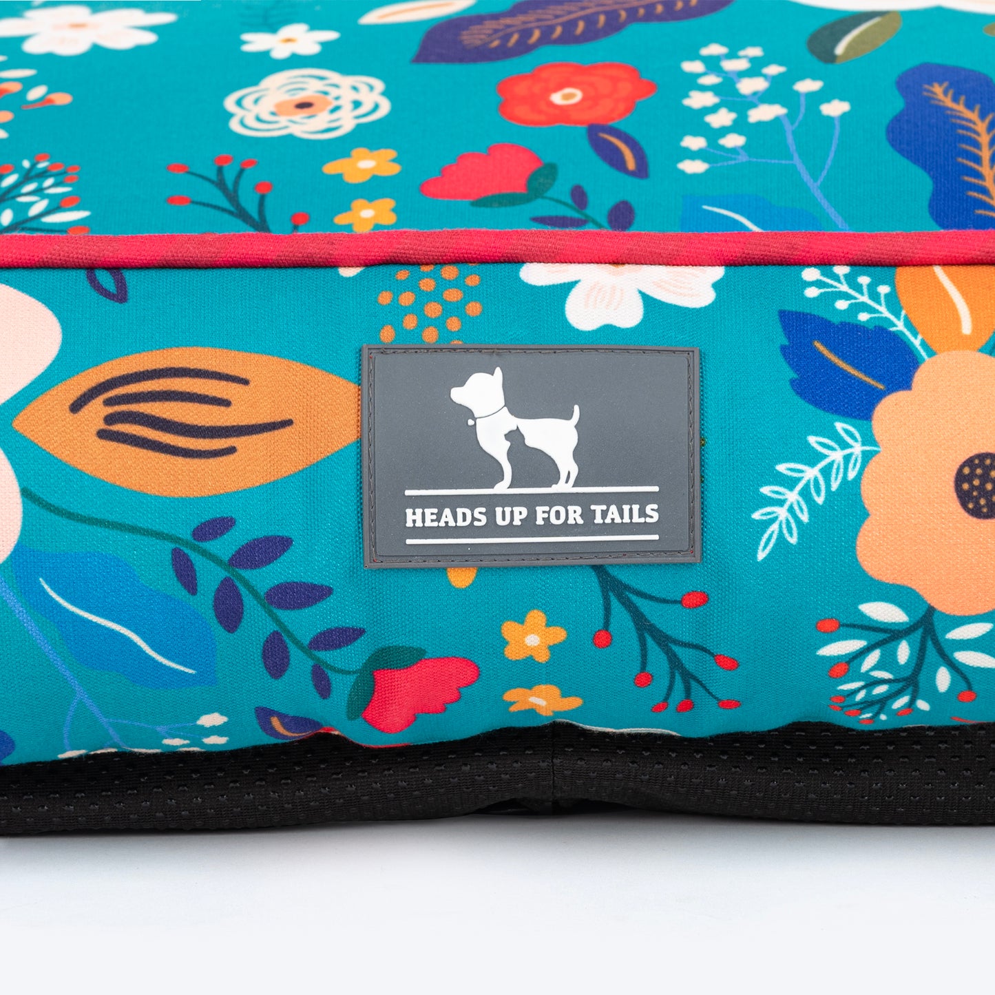 HUFT Blooming Days Lounger Dog Bed - Teal Green - Heads Up For Tails