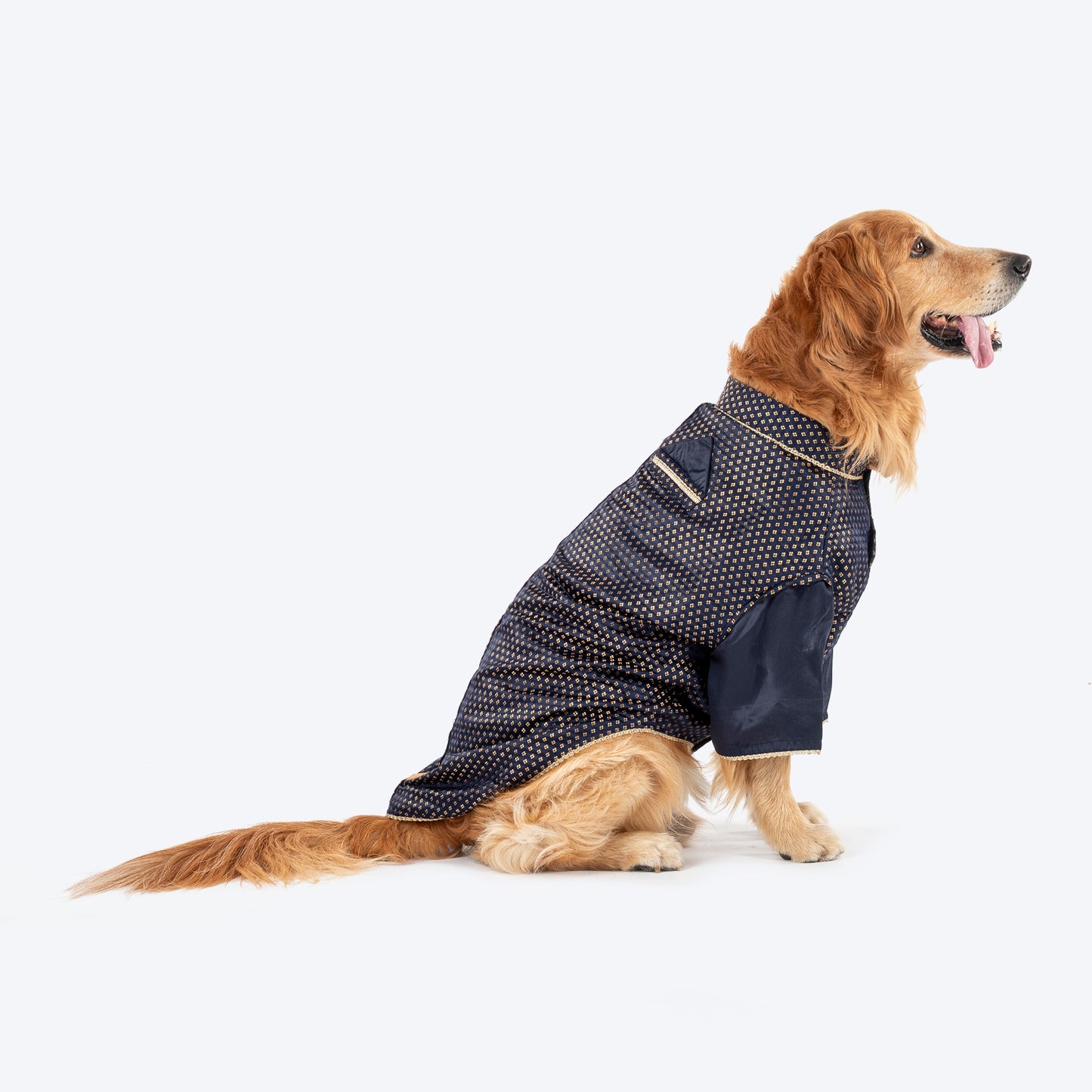 HUFT Shahi Paws Kurta For Dog - Navy Blue - Heads Up For Tails