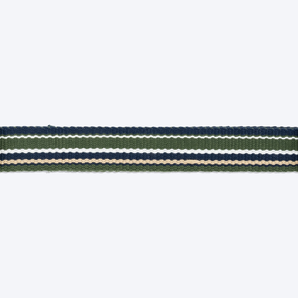 HUFT Vintage Dog Collar - Navy & Green - Heads Up For Tails