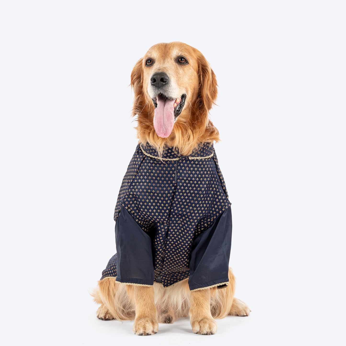 HUFT Shahi Paws Kurta For Dog - Navy Blue - Heads Up For Tails