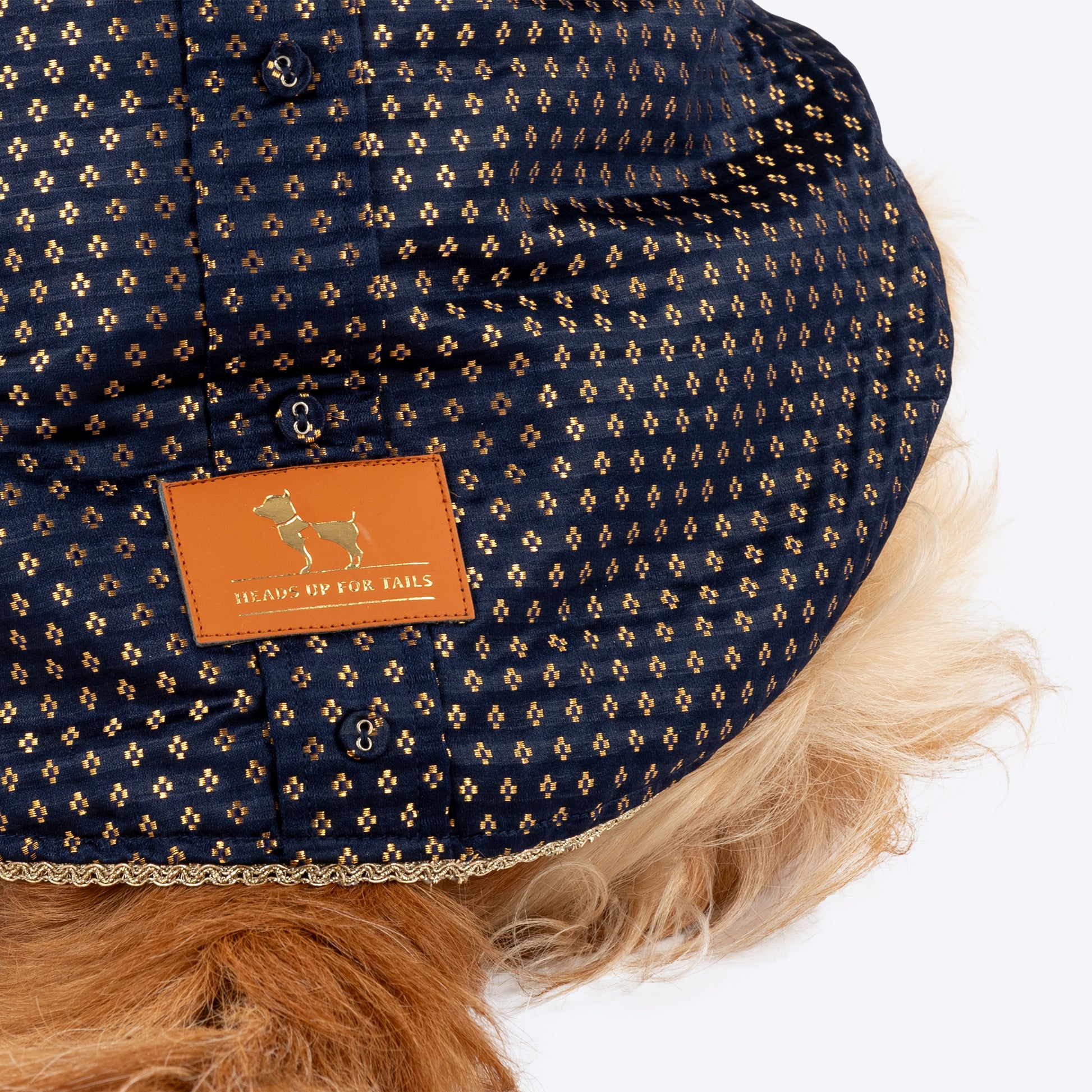 HUFT Shahi Paws Kurta For Dog - Navy Blue - Heads Up For Tails