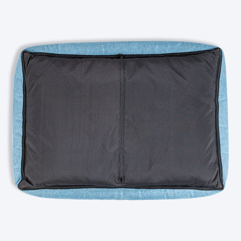TLC Nesting Nook Bed For Dog - Aqua Blue - Heads Up For Tails