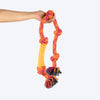 HUFT Tuggables Happy Knots Rope Toy For Dog - Orange & Red - Heads Up For Tails