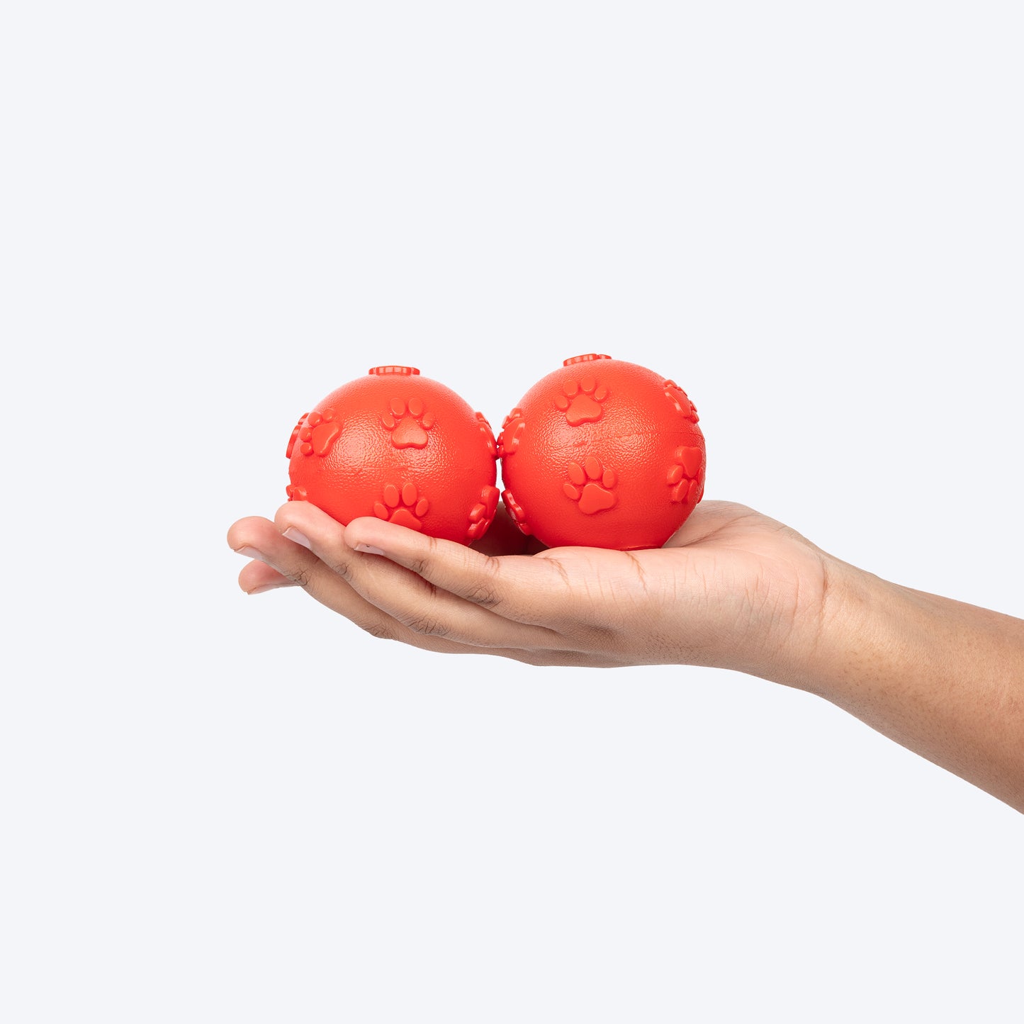 TLC Squeaky Balls Toy For Dog - Red - Set of 2