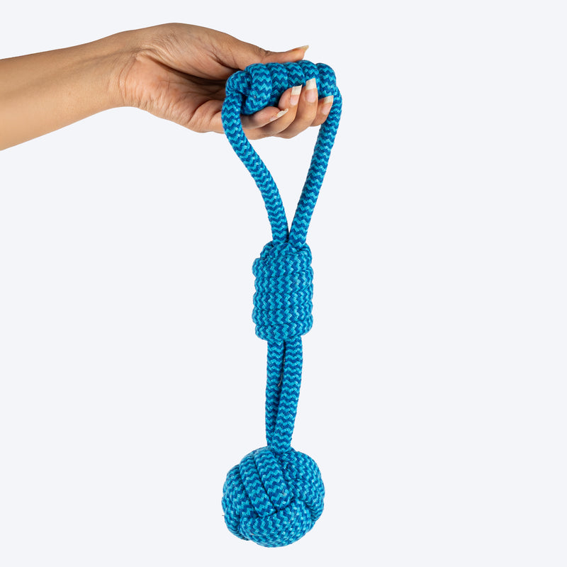 HUFT Tuggables Power Pull Rope Toy For Dog - Blue - Heads Up For Tails