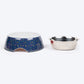 HUFT Ditsy Dots Melamine Bowl For Dog & Cat - Blue - Heads Up For Tails