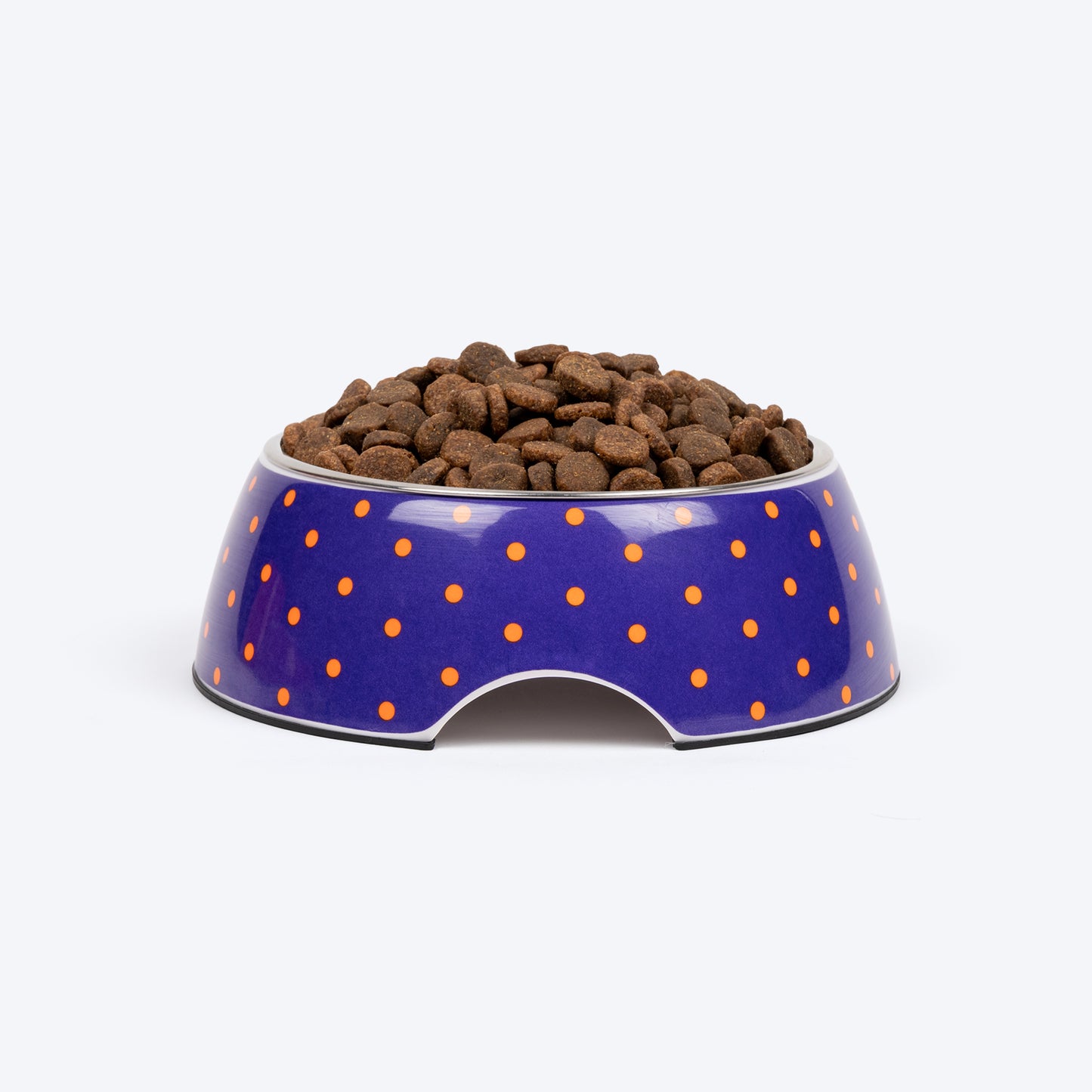 HUFT Polka Sunshine Melamine Bowl For Dog & Cat - Violet - Heads Up For Tails