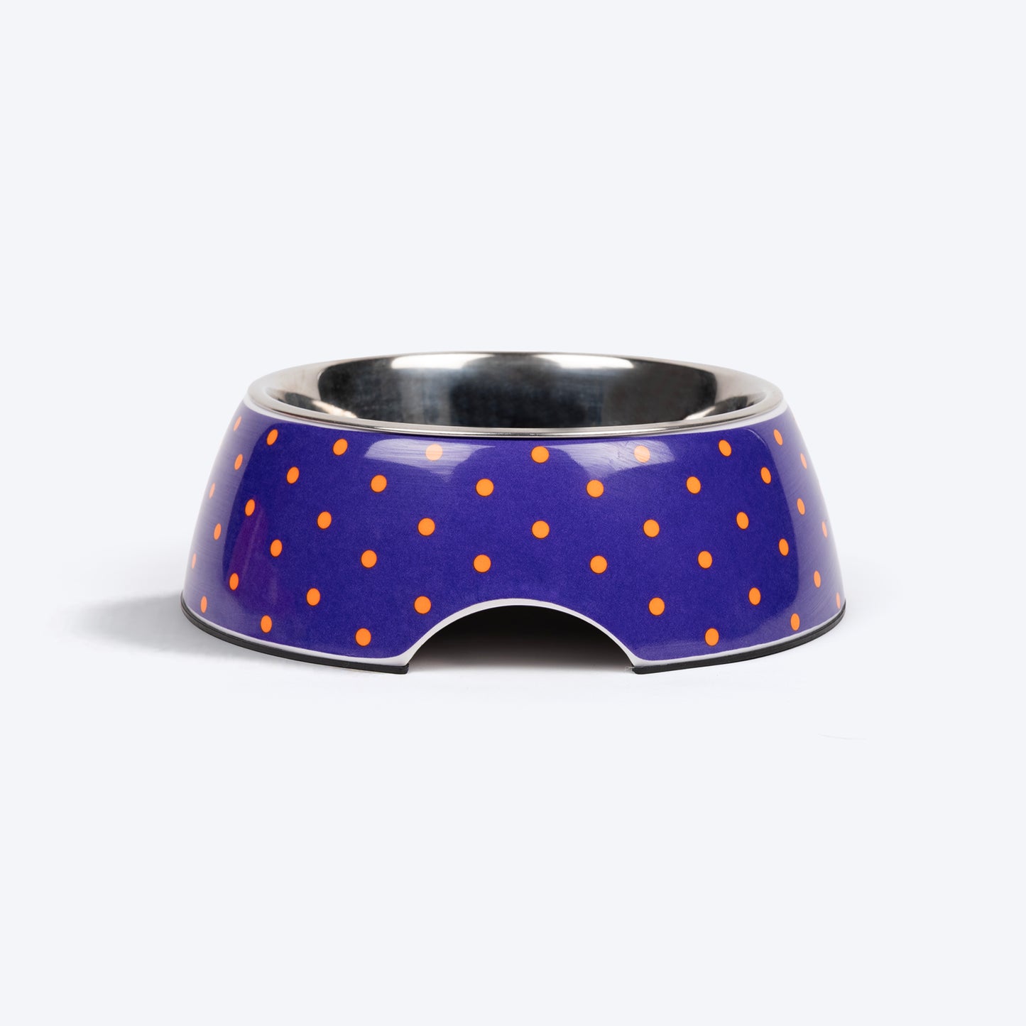 HUFT Polka Sunshine Melamine Bowl For Dog & Cat - Violet - Heads Up For Tails