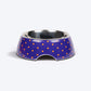 HUFT Polka Sunshine Melamine Bowl For Dog & Cat - Violet - Heads Up For Tails