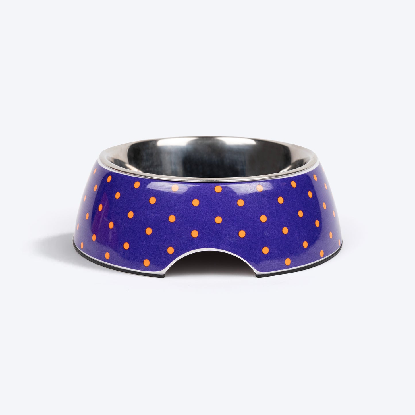 HUFT Polka Sunshine Melamine Bowl For Dog & Cat - Violet - Heads Up For Tails