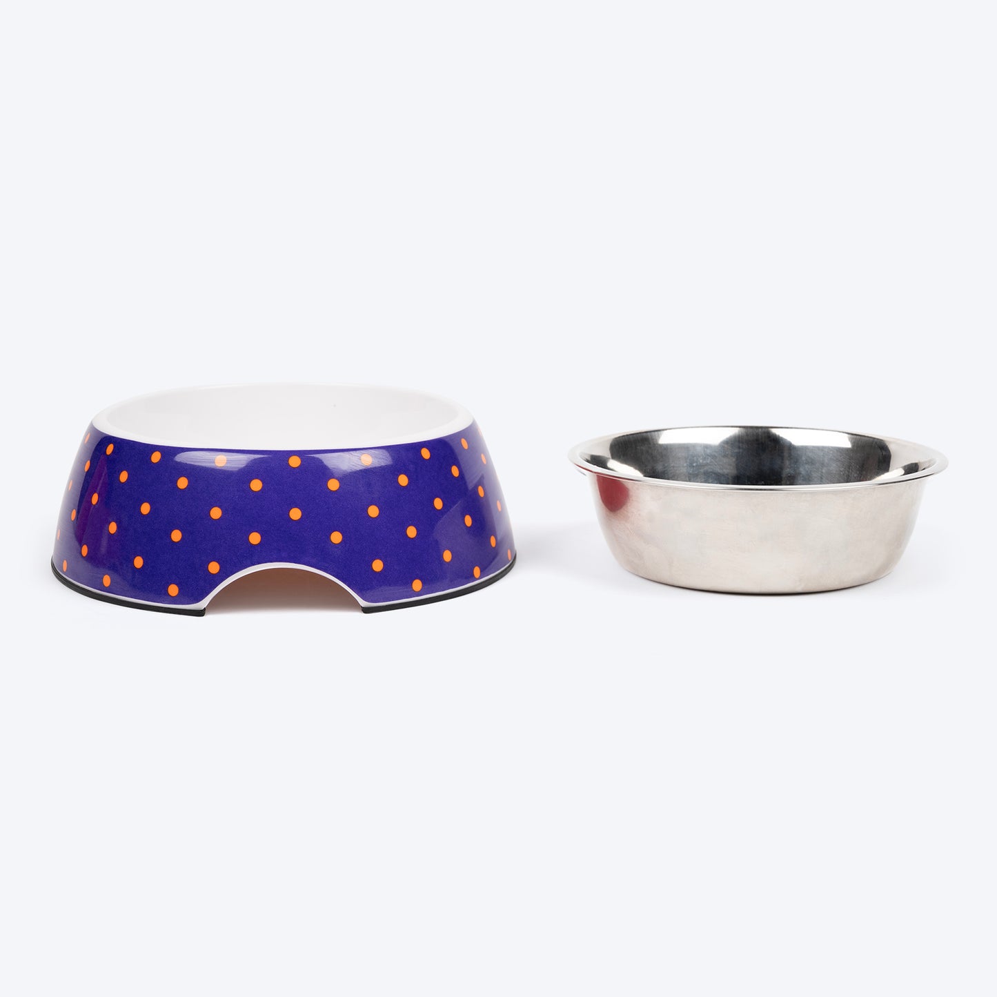 HUFT Polka Sunshine Melamine Bowl For Dog & Cat - Violet - Heads Up For Tails