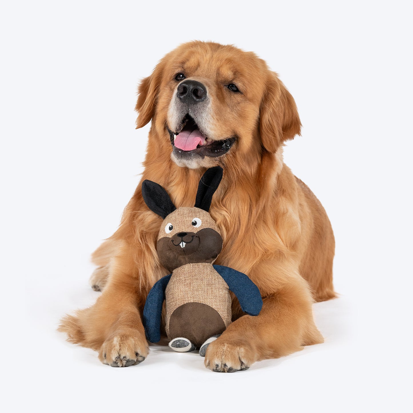 HUFT Rabbit Plush Toy For Dog - Brown - Heads Up For Tails