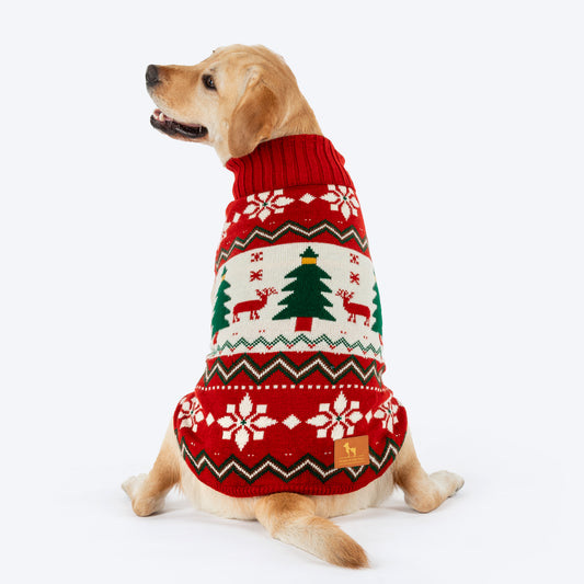 HUFT Jolly Jumper Sweater For Dog - Red